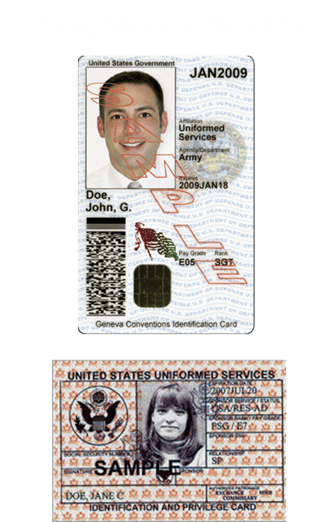 Sample Military ID