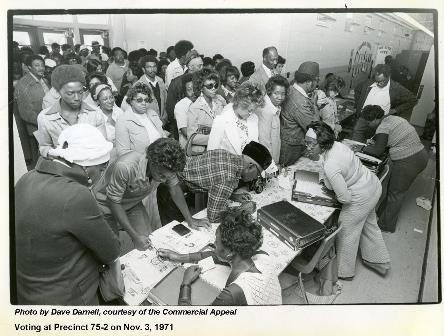 Voting at Precinct 75-2 on Nov 3, 1971